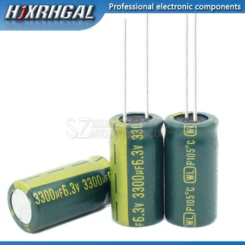10vnt Aliuminio elektrolitinių kondensatorių 3300uF 6.3 V 10*20 Elektrolitinius kondensatorius hjxrhgal