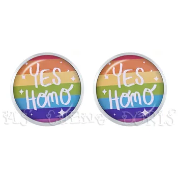 2019 Gėjų Stud Auskarai Pačios Lyties LGBT Papuošalai, Gėjų, Lesbiečių Paradus su Rainbow Meilė Laimi Dovana, tos Pačios Lyties Santuoka Lygi Santuoka