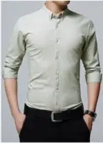 2023HOT Pavasario 2018 naujas vyrų medvilnės ir lino marškinėliai madingi ilgomis rankovėmis slim gryna spalva lininius marškinius DY-246