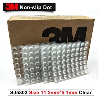 3M Apsauginiai Produktai SJ5303 Aišku, Gumos juosta Bumpon pusrutulio formos 11.2 mm*5.1 mm 3000 vienam atvejui