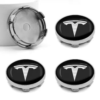 4pcs Metalo Automobilių Ratų gaubtai Center Auto Ratlankio Dangtelį Ženklelis Tesla Model 3 2021 S X Y Stiliaus Roadster Okupantas Ritė Mod WYE K80