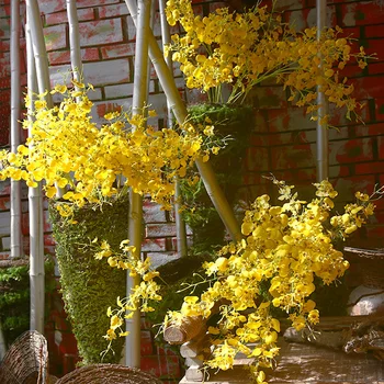 Dirbtinės Gėlės Šilko Šokių Orchidėja Ilgas Stiebas, skirtas Aukščio Vaza Lentelė Centras Vestuvių Namų Šaliai Švenčių Vasarą, Rudenį Apdaila