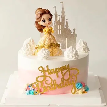 Disney Princesė Tema Pyragas Papuošalai Cupcake Pyragas Tortas Toppers Vėliavos Merginos Gimtadienio Tortas Dekoravimo Anniversaire Prekes