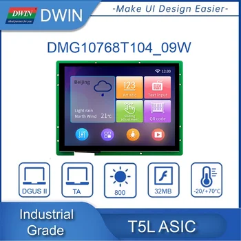 DWIN T5L UART IPS TFT-LCD Monitorius Modulis 10.4 Colių Jutiklinis HMI Ekranas Pramoninės Klasės Sumažėjo 16,7 M Spalvų TTL &RS232 Sąsaja