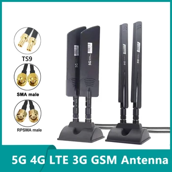 Gamyklos Kaina 2*2 5G 4G-LTE, 3G, GSM Antena Omni Išorės WiFi Belaidis MEZON Pro Maršrutizatoriaus Antenos Su TS9 SMA Male Magnetinis pagrindas