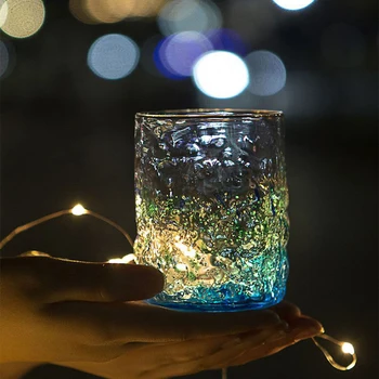 Japonijos stiklo Taurės Šviesos Žvaigždėtą Jūros Taurės Primityvių Rankų darbo Belgiško Sake Vyno Taurės, Viskio, Alaus, Pieno Drinkware Porų Dovana