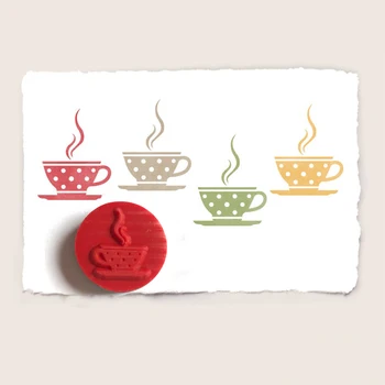 Kavos puodelio dekoravimo antspaudas kabintis guminiai antspaudai, dėl scrapbooking kanceliarinės prekės 