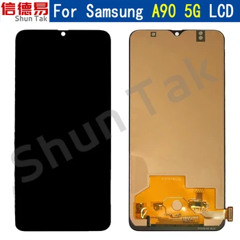 SAMSUNG Galaxy A90 5G LCD Jutiklinis Ekranas skaitmeninis keitiklis Surinkimo Samsung A90 5G A908 A908N Ekranas