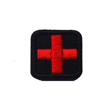 Siuvinėjimo Pleistras Mini Cross Pleistras Taktinis Emblema Emblemos Appliques Dekoratyvinis Išsiuvinėti Pleistrai Drabužių 2.5*2.5 CM