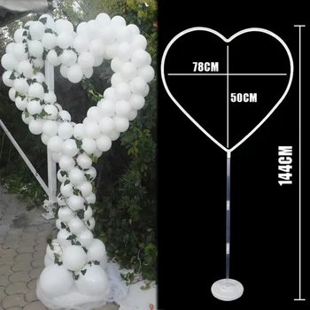 Širdies formos balionų arkos rėmo Vestuvės Vestuvinis Dekoracijos, Balionai Vainikas žiedas Valentino Dieną Nuotakos Dušas Dekoras