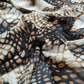Didysis išpardavimas Mados Gyvatės Odos Spausdinimo Suknelė Audinio Kelnės Marškinėliai Šifono Medžiaga 